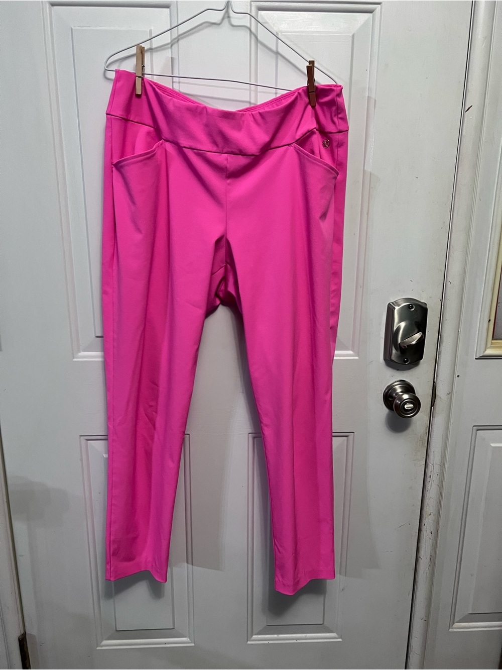 Lilly Pulitzer Corso Pant 16 Pink Luxletic UPF 50+ Golf Stretch Pull On